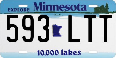 MN license plate 593LTT