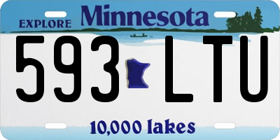 MN license plate 593LTU