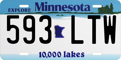 MN license plate 593LTW