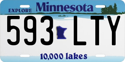 MN license plate 593LTY