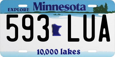 MN license plate 593LUA