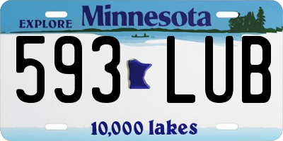 MN license plate 593LUB