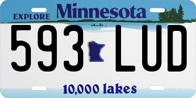 MN license plate 593LUD
