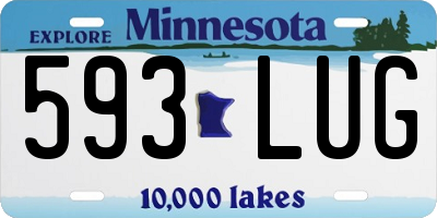 MN license plate 593LUG