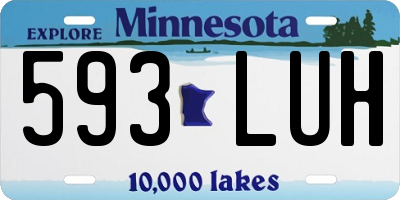 MN license plate 593LUH