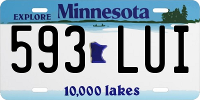 MN license plate 593LUI