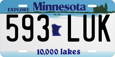 MN license plate 593LUK