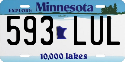 MN license plate 593LUL