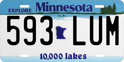 MN license plate 593LUM