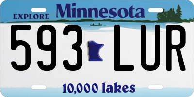 MN license plate 593LUR