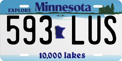 MN license plate 593LUS