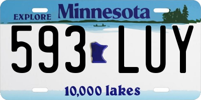 MN license plate 593LUY