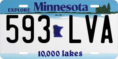 MN license plate 593LVA