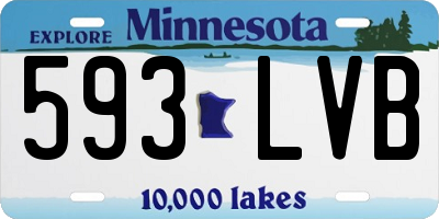 MN license plate 593LVB