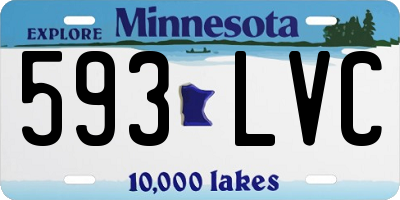 MN license plate 593LVC