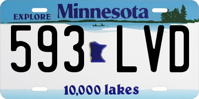 MN license plate 593LVD