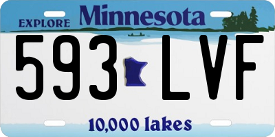 MN license plate 593LVF
