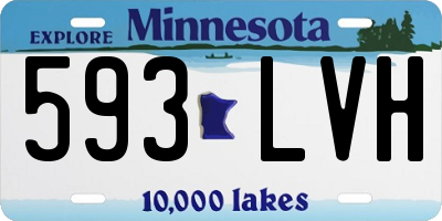 MN license plate 593LVH
