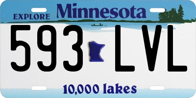 MN license plate 593LVL