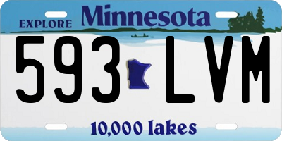 MN license plate 593LVM