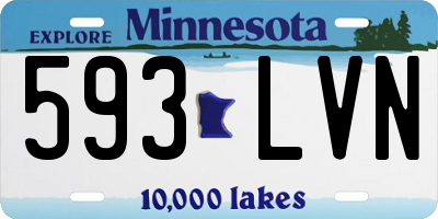 MN license plate 593LVN