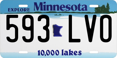 MN license plate 593LVO