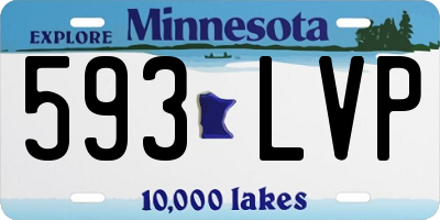 MN license plate 593LVP
