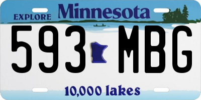 MN license plate 593MBG