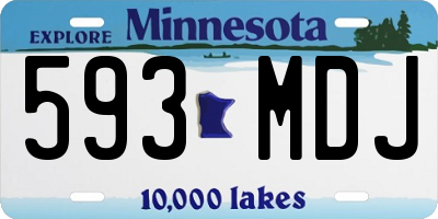 MN license plate 593MDJ