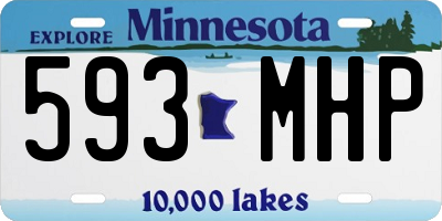 MN license plate 593MHP