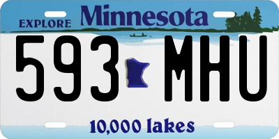 MN license plate 593MHU