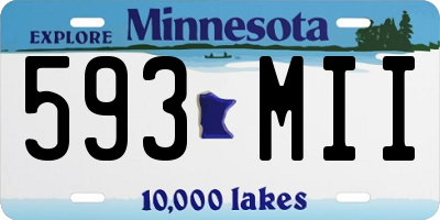 MN license plate 593MII