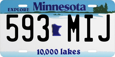 MN license plate 593MIJ