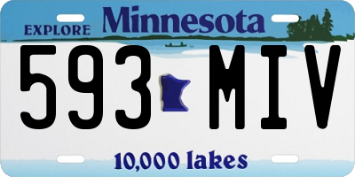 MN license plate 593MIV