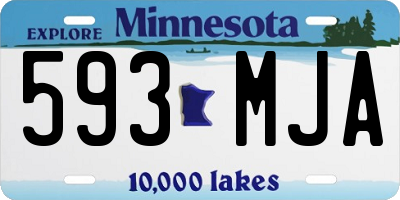 MN license plate 593MJA