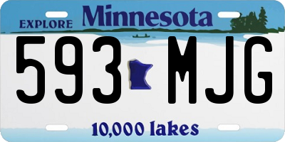 MN license plate 593MJG