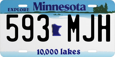 MN license plate 593MJH