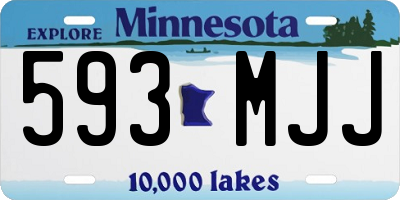 MN license plate 593MJJ