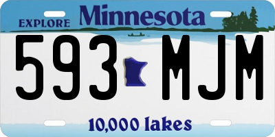 MN license plate 593MJM