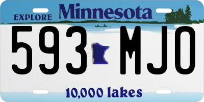 MN license plate 593MJO