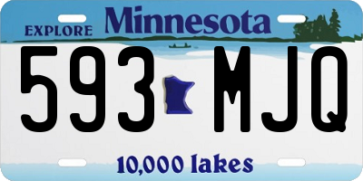 MN license plate 593MJQ