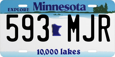 MN license plate 593MJR