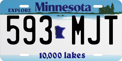 MN license plate 593MJT