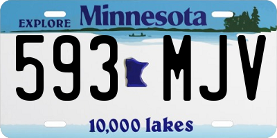 MN license plate 593MJV