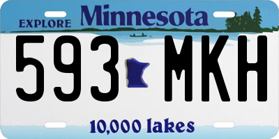 MN license plate 593MKH