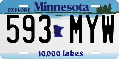 MN license plate 593MYW