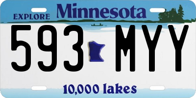 MN license plate 593MYY