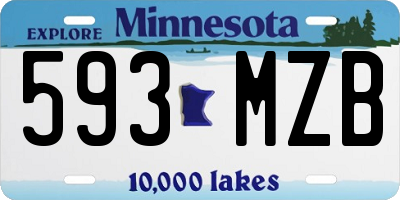 MN license plate 593MZB