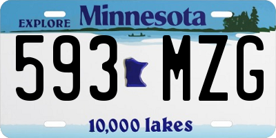 MN license plate 593MZG