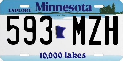 MN license plate 593MZH